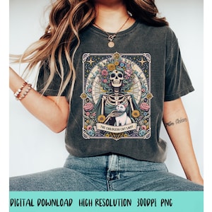 Dames de chat sans enfant PNG, dames de chat sans enfant pour Harris PNG, Kamala Harris 2024, Madame la Présidente PNG, contre le fascisme, chemise de carte de tarot