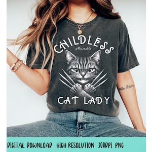 Mesdames chat sans enfant PNG, dames chat sans enfant pour Harris PNG, Kamala Harris 2024, Madame la Présidente PNG, chemise féminisme, sublimation Girl Power