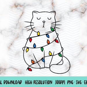 Niedliche Katze Weihnachten Png svg, Katzenliebhaber Geschenk für Weihnachten, Weihnachtskatze svg, Katzenweihnachts-Shirt Png, Katzenmutter-Shirt Png, Katzenmutter Png