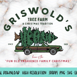 Arbre de Noël Griswold ferme Svg Png, famille Noël SVG Griswolds Co Svg, Design Griswold arbres de Noël PNG, Noël famille, Noël Svg