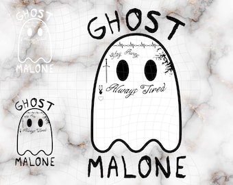 Ghost Malone PNG, Ghost Malone SVG, Funny Ghost Png, Sublimation Graphics, Clipart, Halloween SVG, Cute Ghost png, Fun Halloween Design