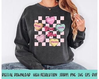 You Are Enough SVG PNG, Loved, Worthy Svg Png, Retro Valentine Sublimation, Self Love Png, Trendy Valentines, Love Yourself Svg, Sublimation
