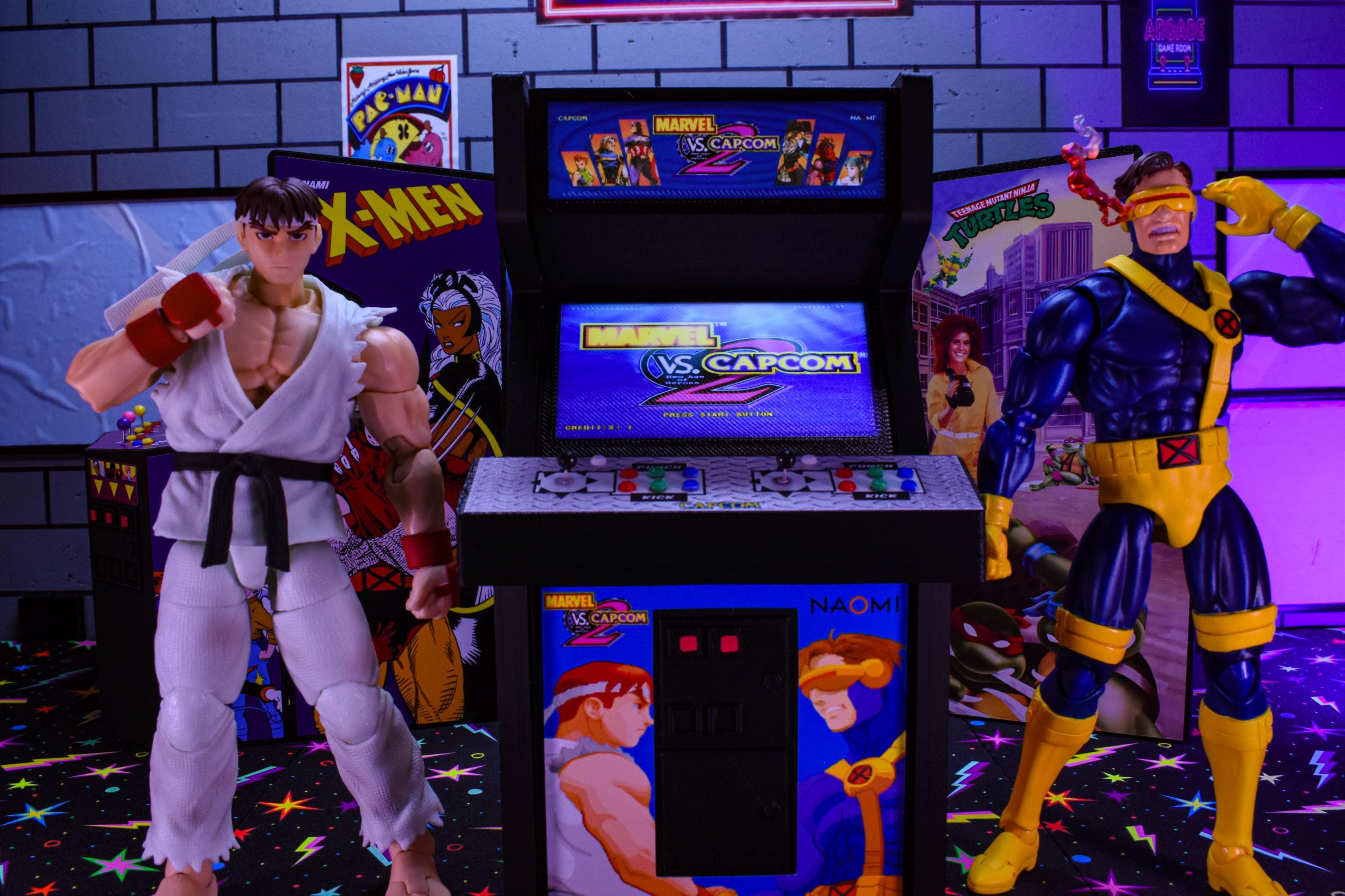 1:12 Scale Marvel Vs. Capcom 2 - 2 Player Arcade Replica - Etsy