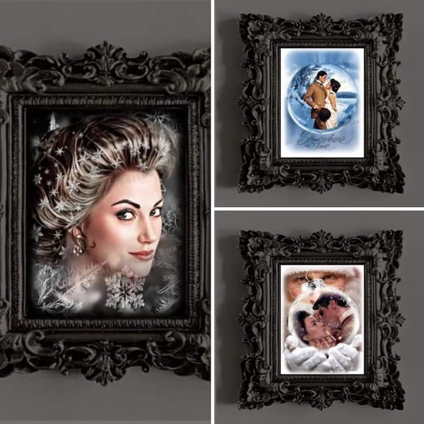 SOMEWHERE IN TIME Christmas Color Prints / Set of 3 or Individual Prints / 8.25x10.75" / ready to frame / Elise McKenna / Richard Collier