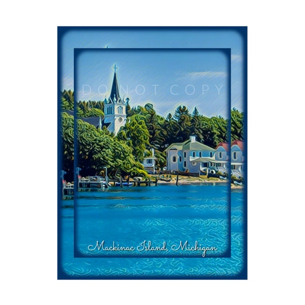 Mackinac Island artwork 8.5x11 inch print / ready to frame / Somewhere In Time / Elise McKenna / Richard Collier / Grand Hotel / digital art