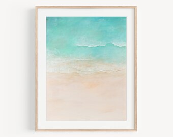 Calm Ocean Waves Art Print: Abstract Beach Wall Decor