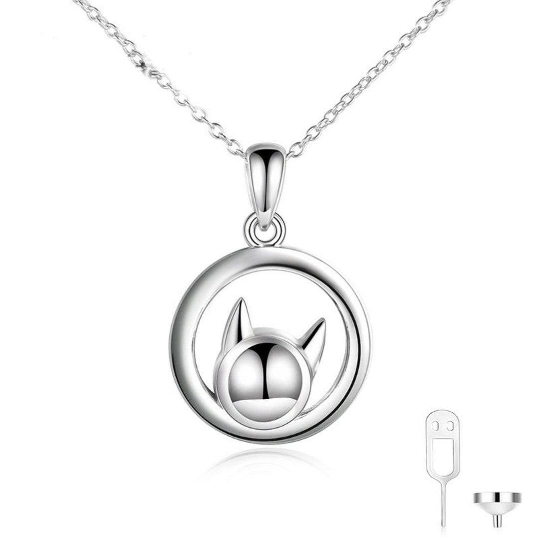 Custom Cat Urn Necklace Cat Ashes Necklace Cat Memorial Etsy