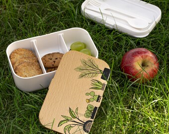 Bento Lunch Box, Bento Box personalizzato, Girasoli, Regalo per lei, Regalo per la mamma, Bento Box, Vita vegetale, Piante