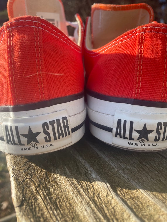 Bright Orange Converse All-Stars-Men's Usa size 6… - image 2