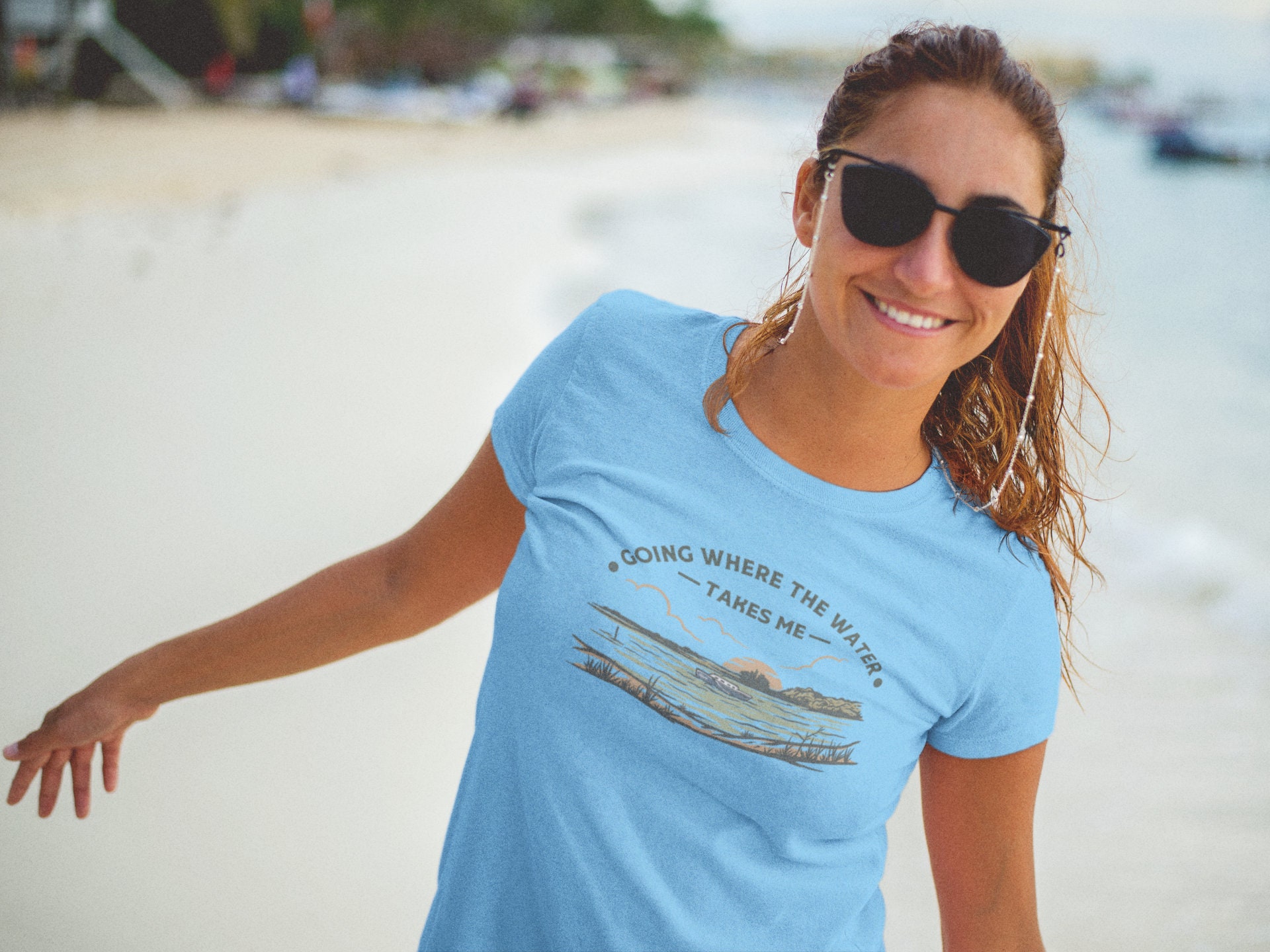 Little Blue Boat, Hilton Head Inspired Tshirt, Vintage Style Tshirt Etsy