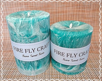 Velas heladas de aguamarina