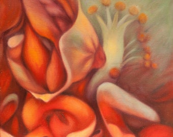original oil painting "theOrchid"