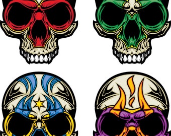 Odaca Skull eps file, Odaca Skull cut file, Odaca skull clip art, Odaca skull svg, Ride of the dead, vector, Sublimation