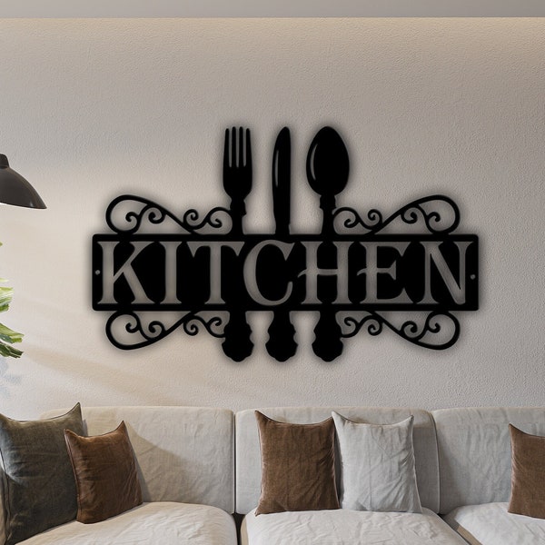 Metal Wall Art Kitchen Etsy