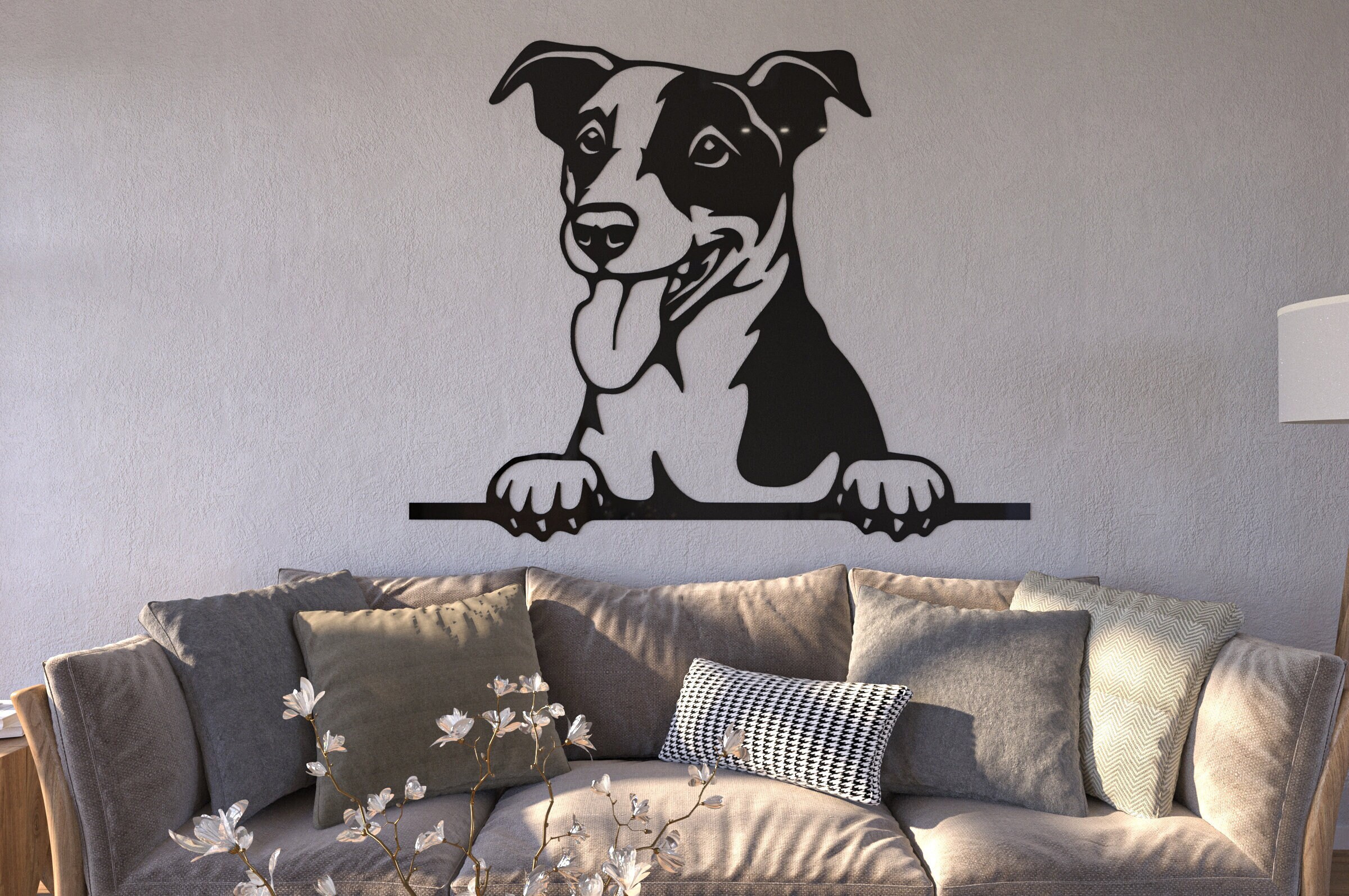 Dog Wall Art Metal Wall Art Laser Cut Signboard SVG Ai Etsy