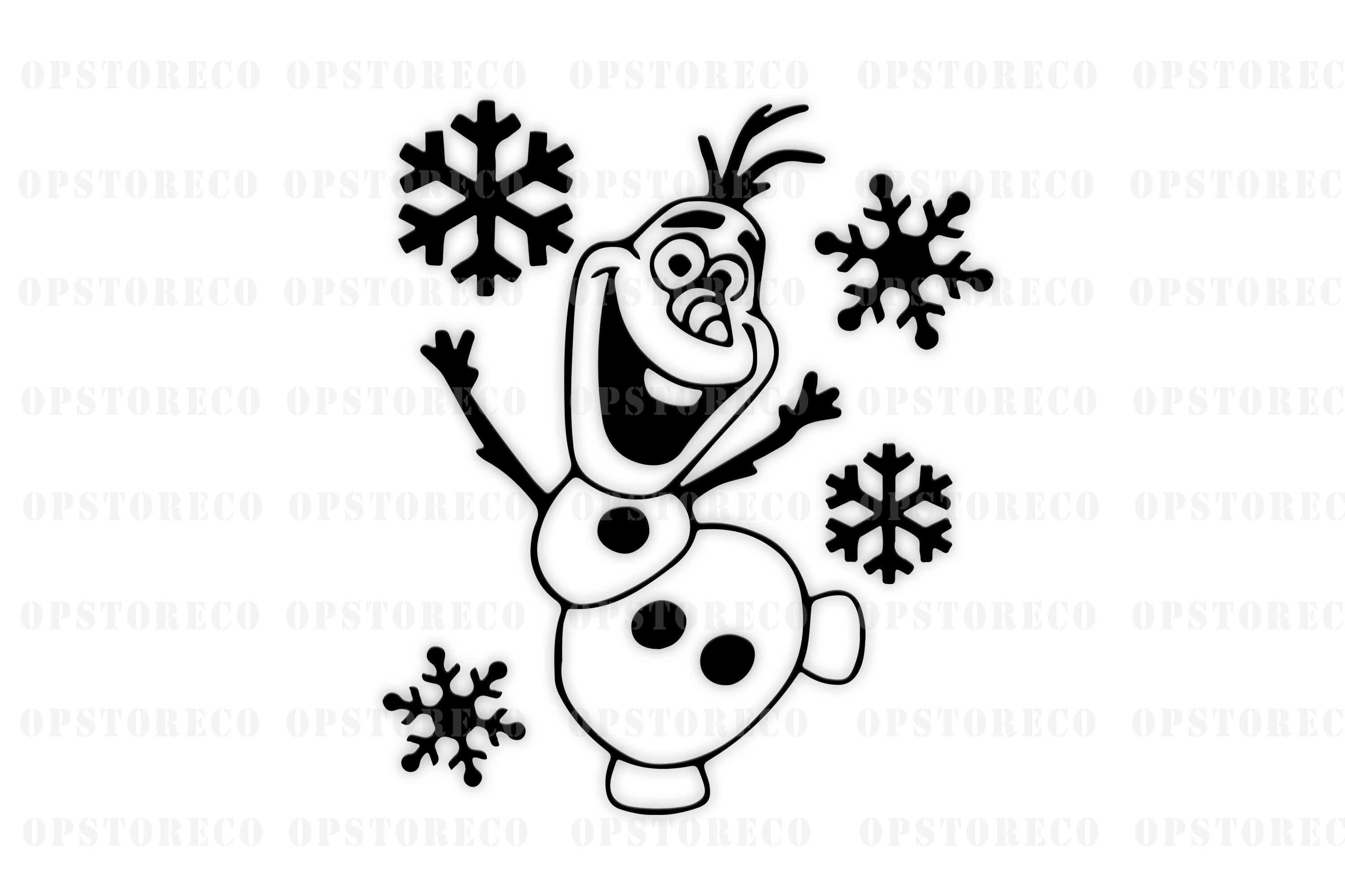 Olaf Svg, Frozen Svg, Olaf Decal, Stencil, Olaf Print File, Olaf Vinyl