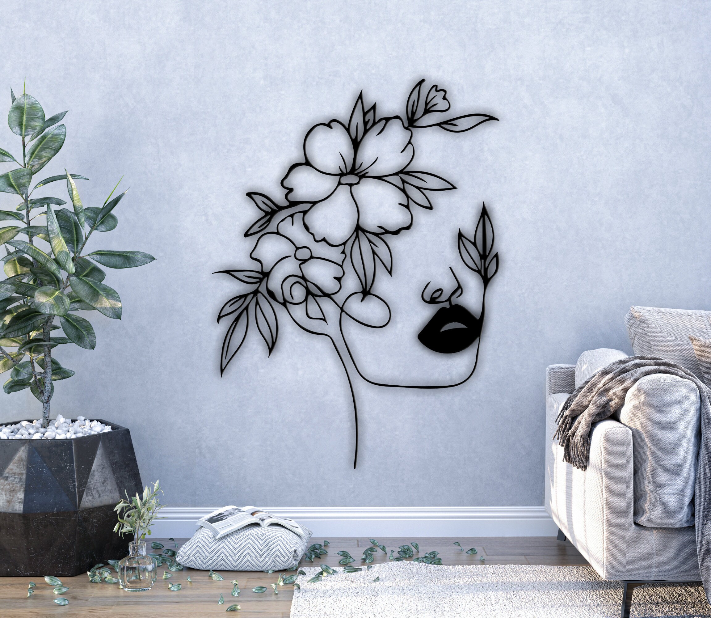 Woman Svg, Metal Wall Art, Svg Files, Svg, Home Decoration, Laser Cut
