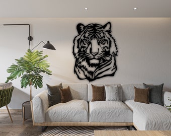 Tiger dxf, Tiger metal wall art, Tiger svg, Tiger decal, Tiger cricut, Tiger plasma, Tiger vinyl, Tiger glowforge, Tiger silhouette, laser