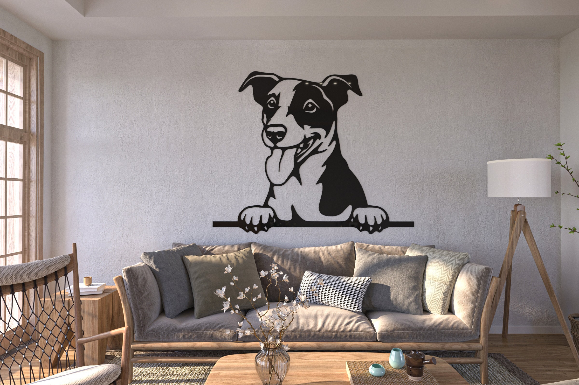 Dog Wall Art Metal Wall Art Laser Cut Signboard SVG Ai Etsy