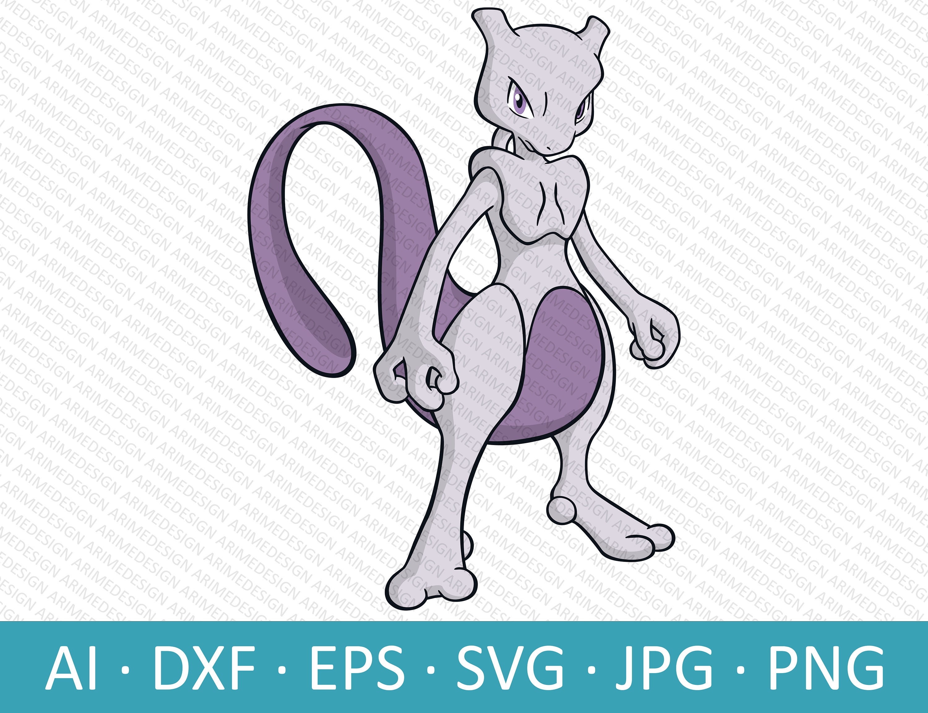Mewtwo Svg / Pokemon Cricut Vector Bundle / Mewtwo DIY / Png - Etsy ...