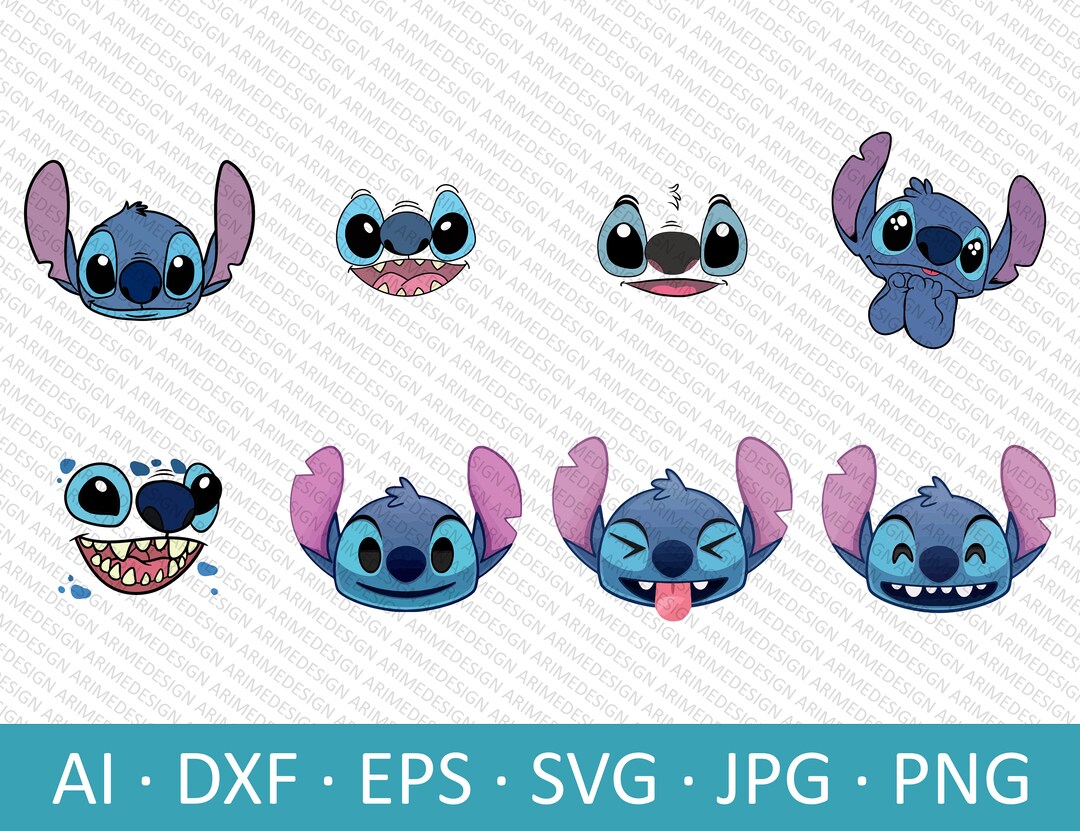 Stitch Svg / Stitch Gesicht Cricut Vektor Bundle / Lilo & Etsy.de