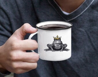 Kiss Me | Camping-style Enamel Coffee Cup