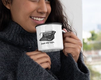 Just My Type | Camping-style Enamel Coffee Cup