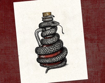 Snake Oil | Art Print, unframed