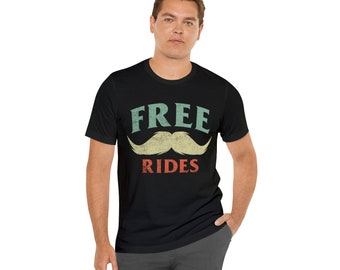VT Free mustache rides Unisex Jersey Short Sleeve Tee
