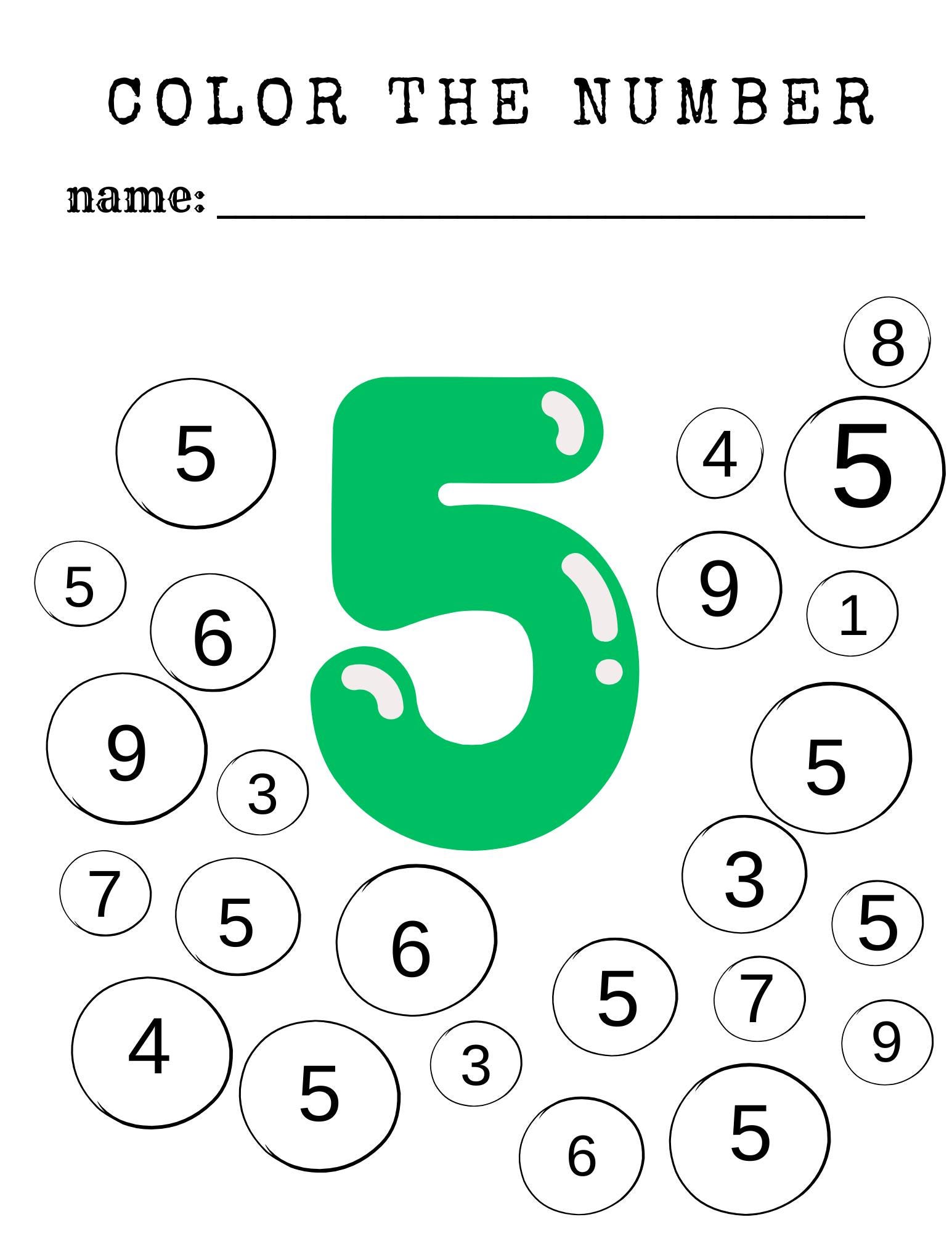 Color the Number - Etsy