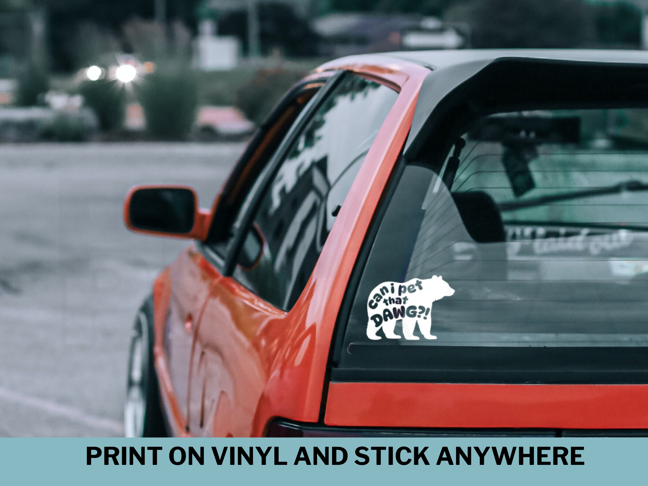 Can I Pet That Dawg | Funny Bear Meme SVG, PNG - Sticker Car Decal - Etsy