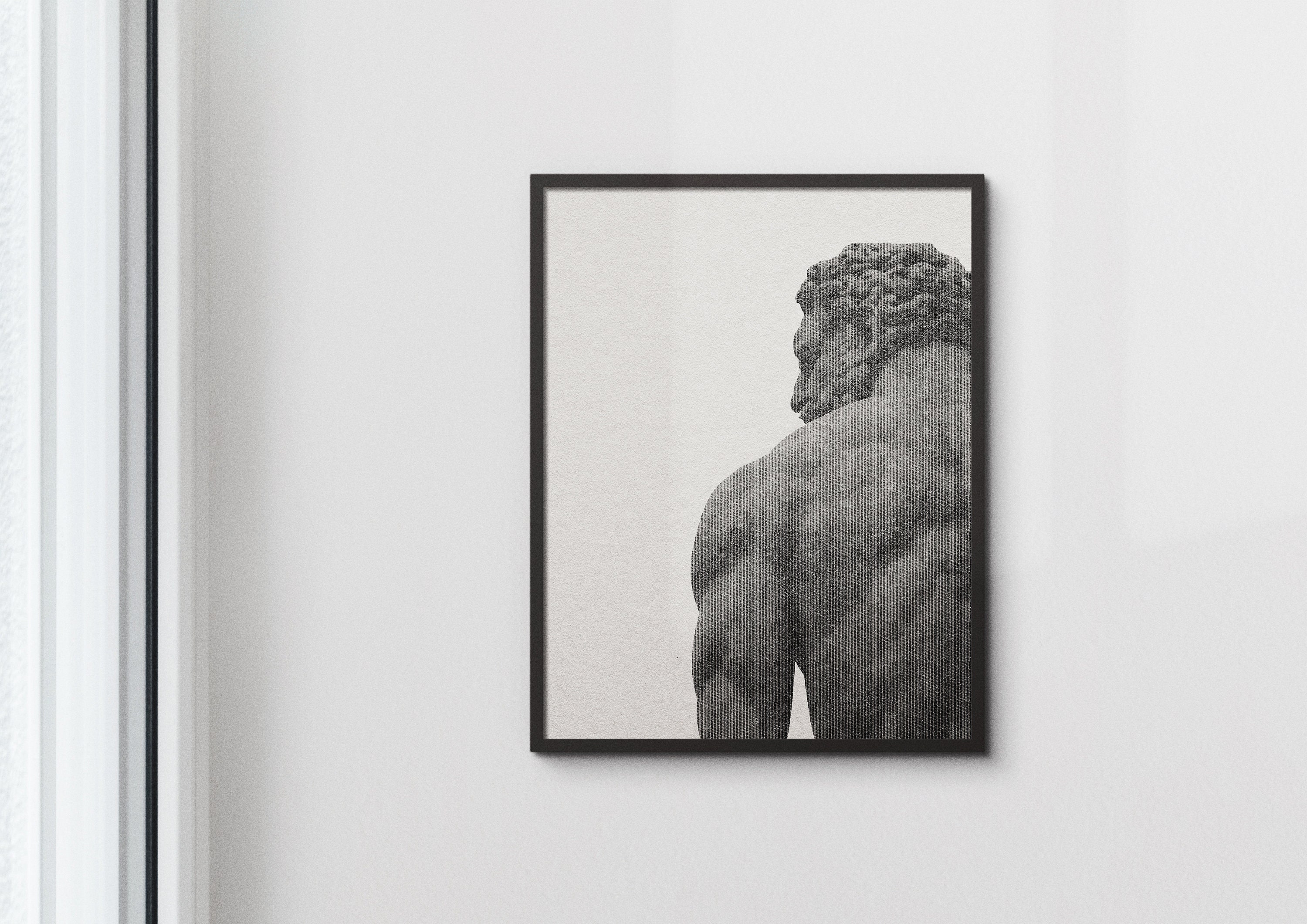 Greek Hercules Statue Print Greek God Wall Art Greek Decoration Greek