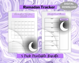 Ramadan Planner, Ramadan calendar, Ramadan goals, Ramadan dhikr chart, printable ramadan Plan, Islamic digital planner, Digital ramadan plan