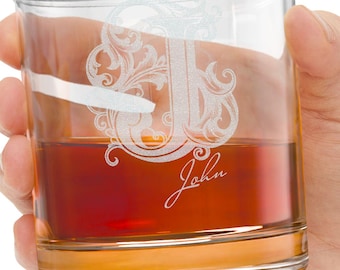 Spersonalizowana szklanka do whisky: grawerowane imię, prezent w postaci bourbona