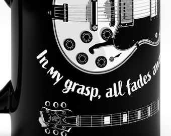 Gitarre Illustration Tasse: Musiker Geschenk, Keramik Kaffeetasse