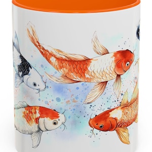 Koi Fish Coffee Mug: Vibrant Ceramic Tea Cup
