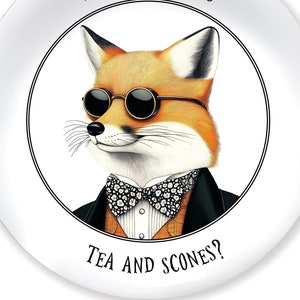 The Fancy Fox – Sophisticated Bone China Salad Plate 8 inches