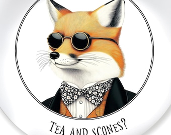 The Fancy Fox – Sophisticated Bone China Salad Plate 8 inches