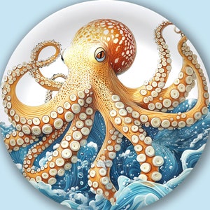Ocean Octopus Speiseteller: Maritimes Wohndekor