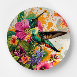 Tropical Hummingbird  DecoWare 10-Inch Dinner Plate