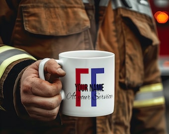 Personalized Firefighter Mug: FF Tribute Gift