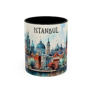 Istanbul Watercolor Mug: Turkish Coffee Cup, Travel Souvenir
