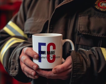 Personalized Fire Chief Tribute Mug: Custom Firefighter Gift (11oz)