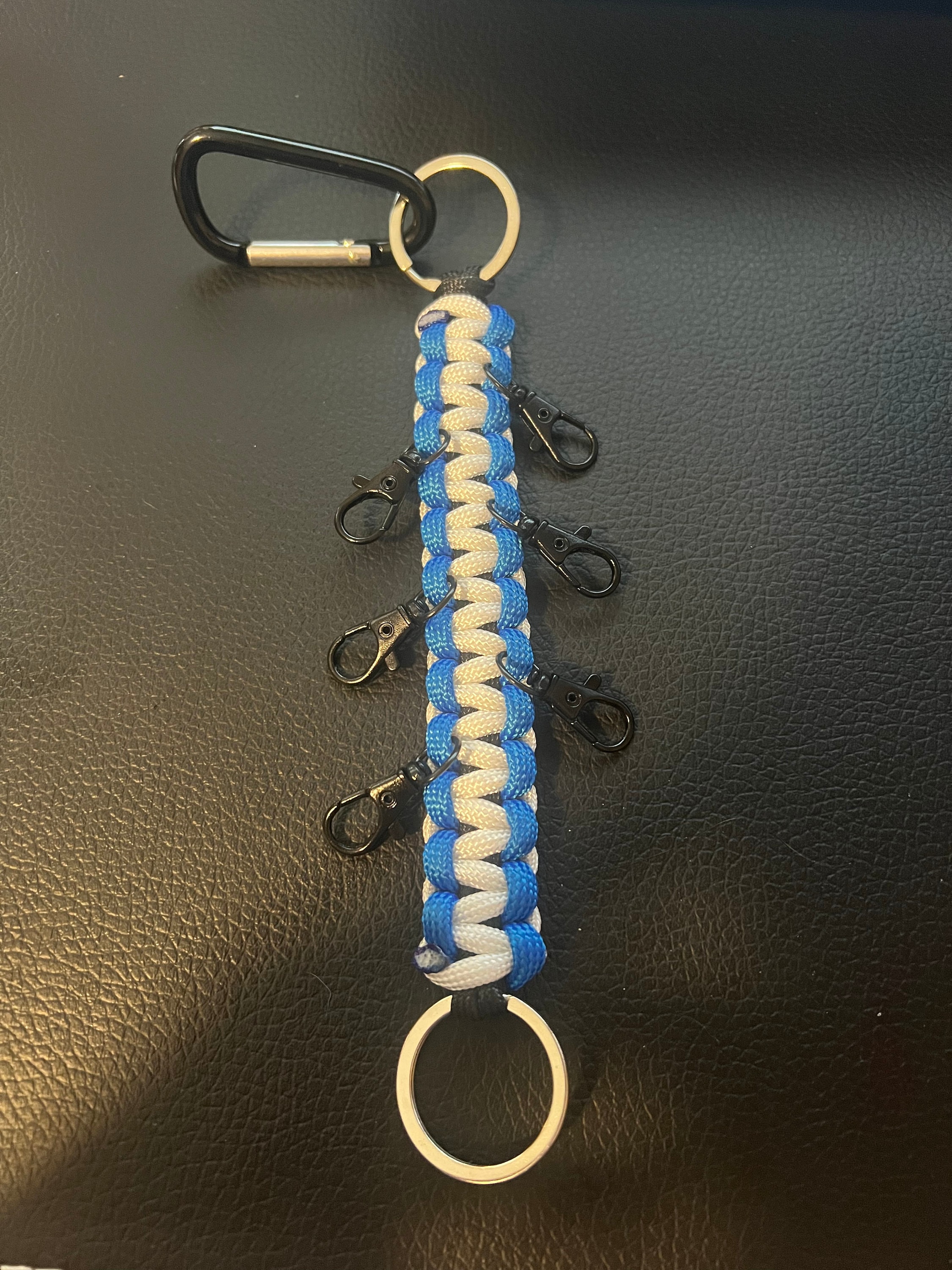 Paracord Cheer Bows Holder Keychain Handmade in the USA