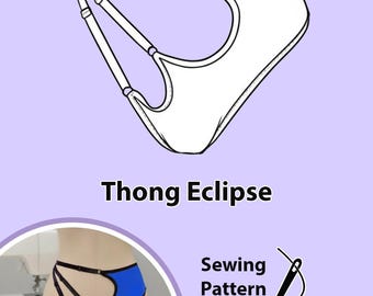 Thong Panties Eclipse - PDF Sewing Pattern for Women's Lingerie Underwear | Instant PDF Download