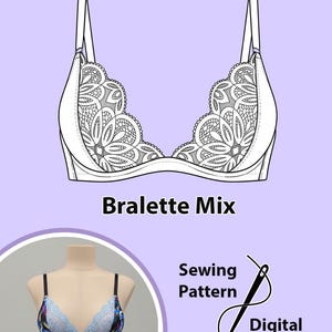 Bralette BH Mix Schnittmuster - DIY Dessous für die BH Herstellung