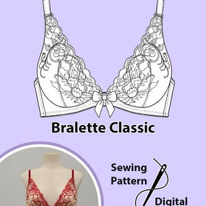 "DIY ""Classic"" Bralette Schnittmuster für Anfänger als PDF-Download"