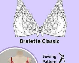 DIY Beginner-Friendly "Classic" Bralette Sewing Pattern - Instant PDF Download