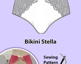 Bikini Panties Stella - PDF Sewing Pattern for Women's Lingerie Underwear | Instant PDF Download