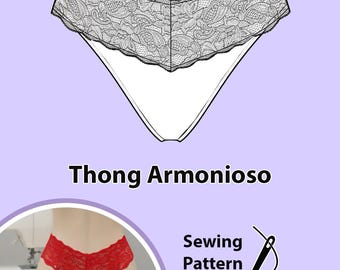 Thong Panties Armonioso - PDF Sewing Pattern for Women's Lingerie Underwear | Instant PDF Download
